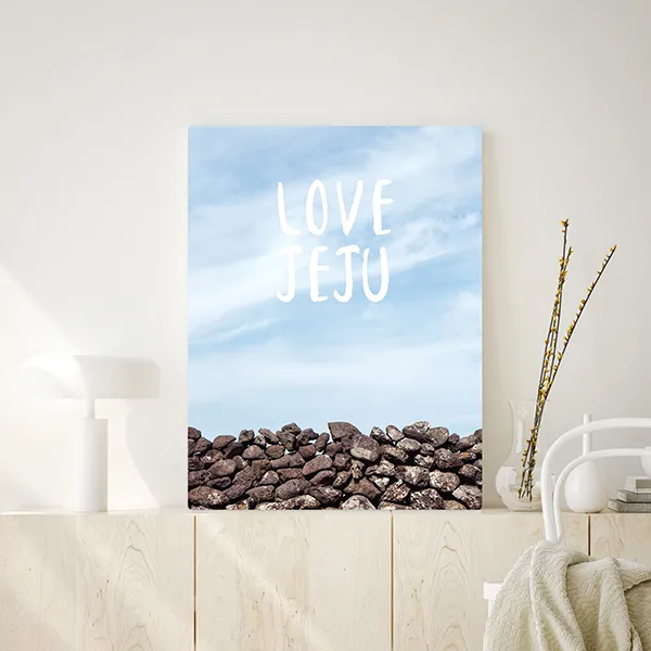 오홀리브 접이식 액자테이블 중 72 X 48 X 27 Cm 제주돌담