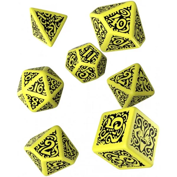 Q WORKSHOP Cthulhu 외신의 외침 Hastur RPG 장식 주사위 세트 7 개의 다면체 조각, 단일상품