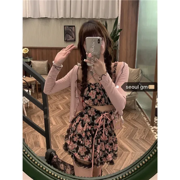 우르보스 SEOUL 금번 마땅히 나는 달다 네 스위트 스트랩 끈나시 슬립 레쉬셔츠