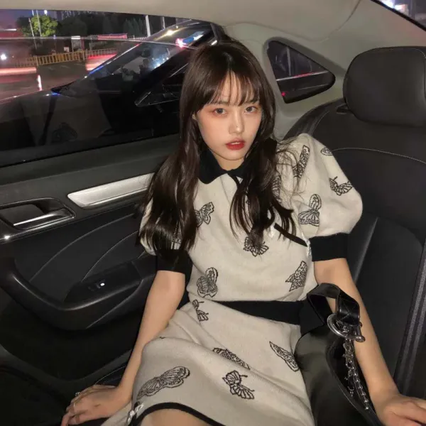 킹덤코리아 여름 가볍게 사치한 여성 어린 행세를 하다 말무드 보이핏 볼륨 디자인 감각 경숙 소프트스타일 원피스