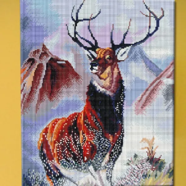 큐브아트 액자형보석십자수 전체사각 1개 13.순록의여정