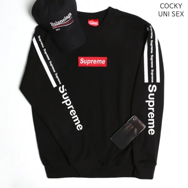  Cocky 슈프림 베스트 띠라인 나염 맨투맨 남녀사이즈 M L Xl