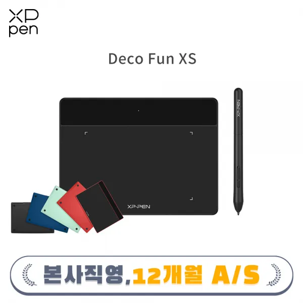[최신모델]엑스피펜XP-PEN 데코펀 Deco Fun XS S L 펜 타블렛 8192필압 핸드폰 호환 가능, 그린L