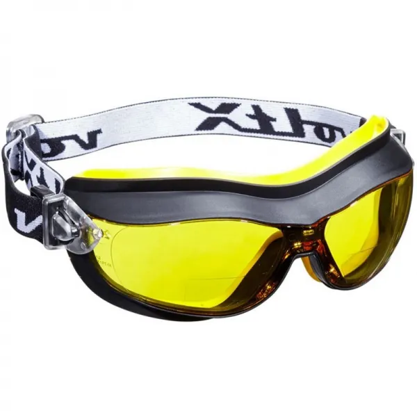 voltX DEFENDER 소형 BIFOCAL 인공 호흡 안전 고글 (노란색 렌즈 +2.5) CE EN166FT 인증 안티 포그 코, 단일상품