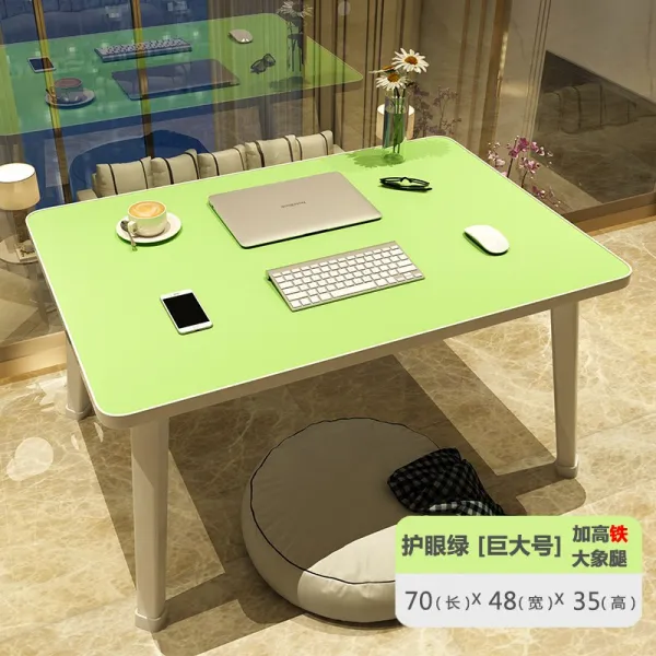 소형테이블 미니멀테이블 침대위 침실 땅바닥에 앉다 가능 접이식침대 심플 루즈테이블 학생 책상테이블 기숙사 사용, 라이트그린 색깔 그린 거대함 높이다