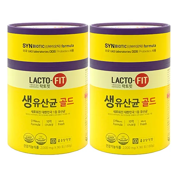 종근당건강 락토핏 생유산균 골드 2g*90포 2세트 총 180포 단품