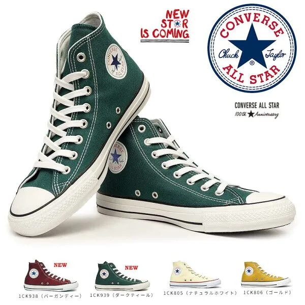 올 스타 100 크 라 즈 고 남성 스니커 즈 로 전환 하 며 여성 용 하 이 컷 100 주년 품 converse all star 100 colors hi 1 ck8051ck938 ck931 ck 939