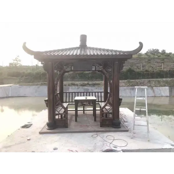 DIPYLON 야외정자 탄화사각정자 방부목 육각정자 야외 포도골정원정원 간이 원목고건물, 사각 재래식 정자