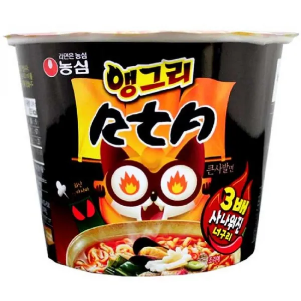 [메가마트] 농심 앵그리 너구리 RtA 큰사발 114g, 1개