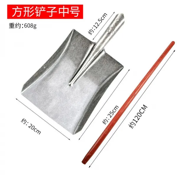 철제 두꺼운 강철 가래 담금질망간강 야외 공사장 모난 농용 원림 뒤집다 누런색 나무를 심다 석탄, 20 센치 실버 망간 강철 방면 삽
