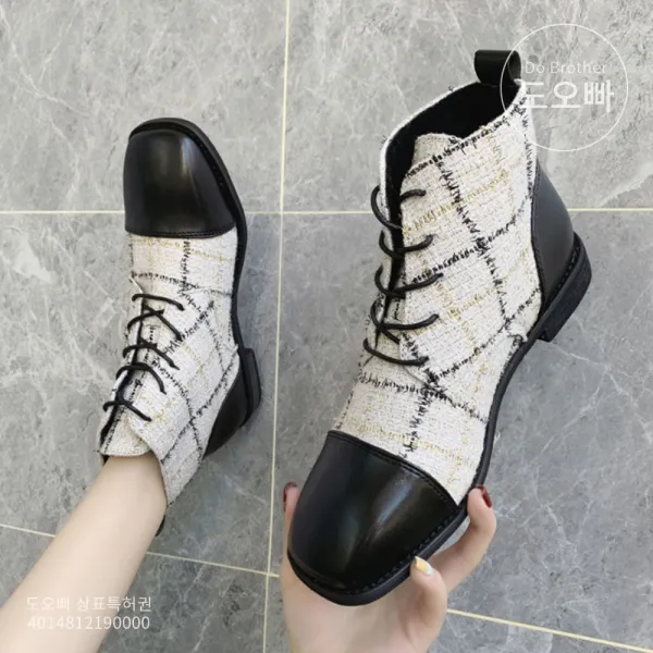 도오빠 따뜻한 여성 워커 부츠 가죽 마틴 여자워커 트위드 가을 겨울 20대 30대 신발 인기템 패션 데일리