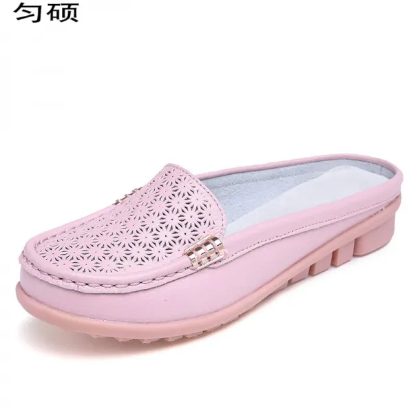 여름 플랫 논슬립 미끄럼방지 임산부 발부어 있다 블로퍼 블끌다 여성 스타일리쉬 금년신발 트렌드