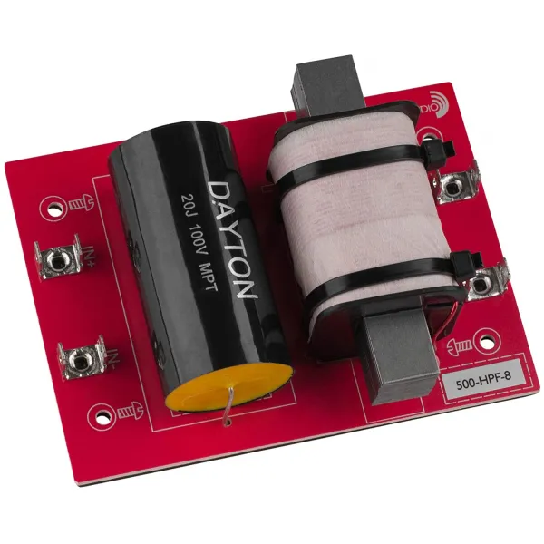 [해외직구]Dayton Audio 500-HPF-8 고역 스피커 크로스 오버 500 Hz 12 dB Octave, 1개, One Color_One Size