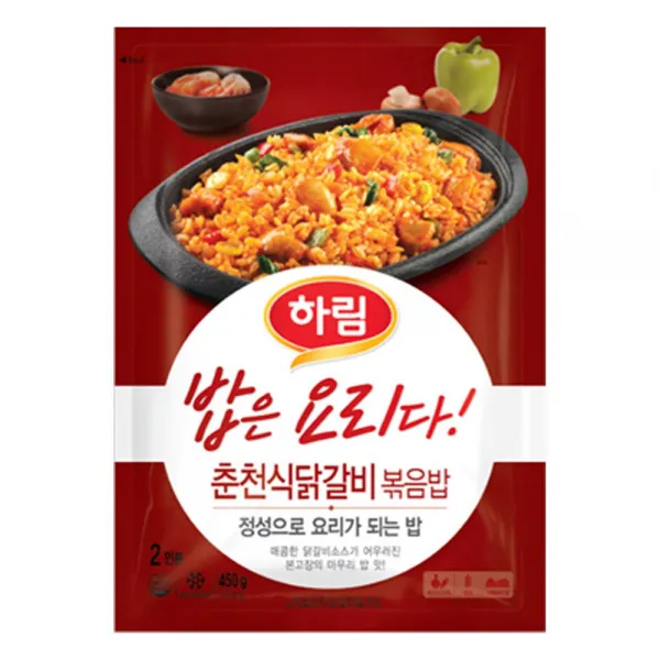 [퀴클리몰] 하림 밥은요리다 춘천식 닭갈비 볶음밥 450g(225g x 2개), 450g, 1개
