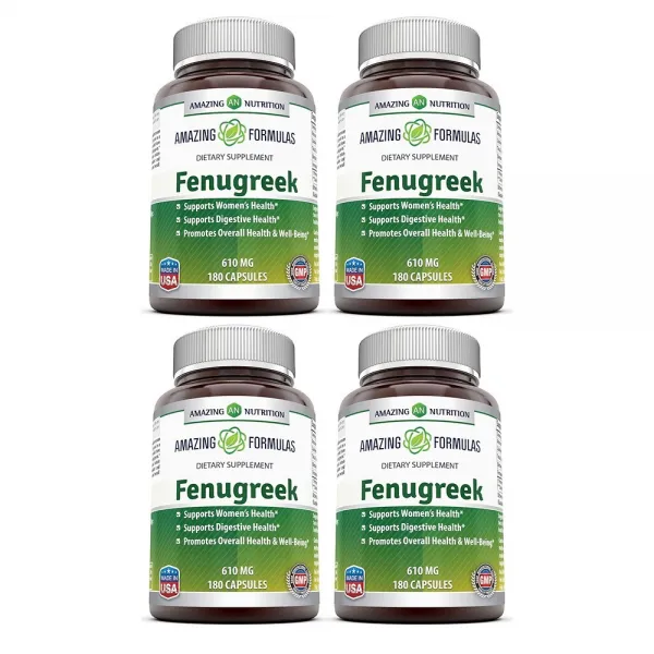 Amazing Formulas (2병) 어메이징포뮬러스 호로파씨앗 610mg 180캡슐, 1mg, 4개
