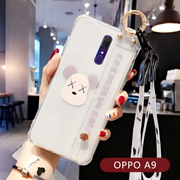 굿앤리치글로벌 OPPOA9 핸드폰케이스 A7X 투명실리콘 고무호스 R15X 망조 사랑하트 곰돌이 K1 걸개 밧줄 유터케이스