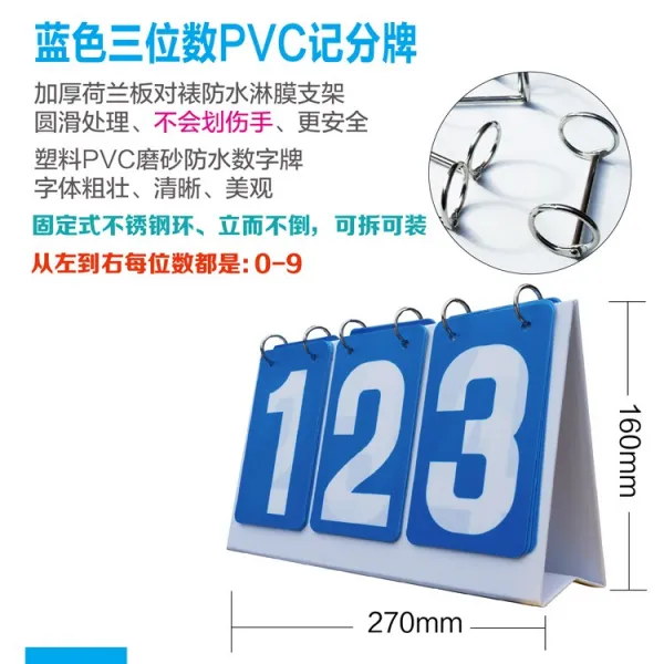 스코어보드 공시합 퀴즈 점수판 자릿수, T07-PVC방수 3인용 블루 색스코어보드-13Z
