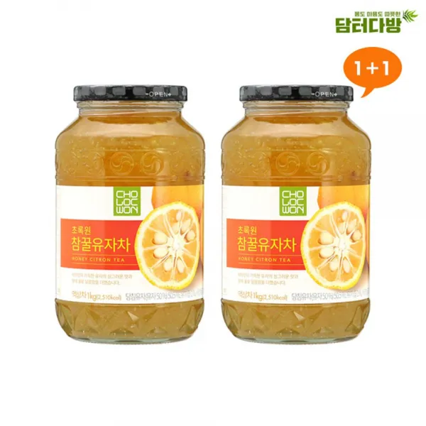 겨울맞이 초록원 유자차 1kg 1+1 행사
