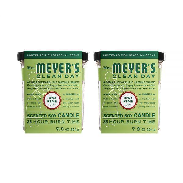 미세스 메이어스 클린데이 Mrs. Meyers Clean Day Soy Candle 캔들 아이오와 소나무 7.2oz(204g) 2팩