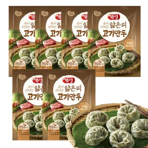 [동원] 개성 얇은피 고기만두 400gx6, 상세 설명 참조