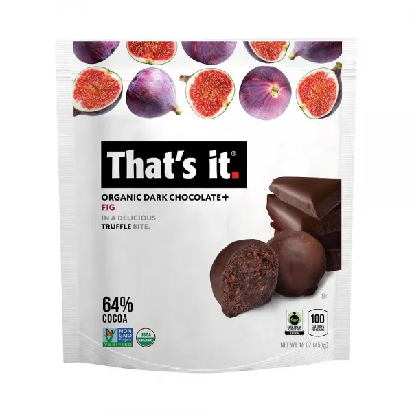 That's It유기농 다크 초콜릿 트뤼플 그림 과일 물린 100% 실제 올 내추럴없 인공 원료 건강 간식 글루텐 비 Gmo 레오 코셔 초콜릿 + 그림 1lbs 선택 상세설명참조