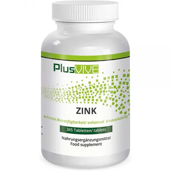 독일직구 PlusVive 아연정 다용량: 1정당 비글리신 아연 25mg 퓨어 아연 365 채식주의 정 독일제, 수량, 상세참조