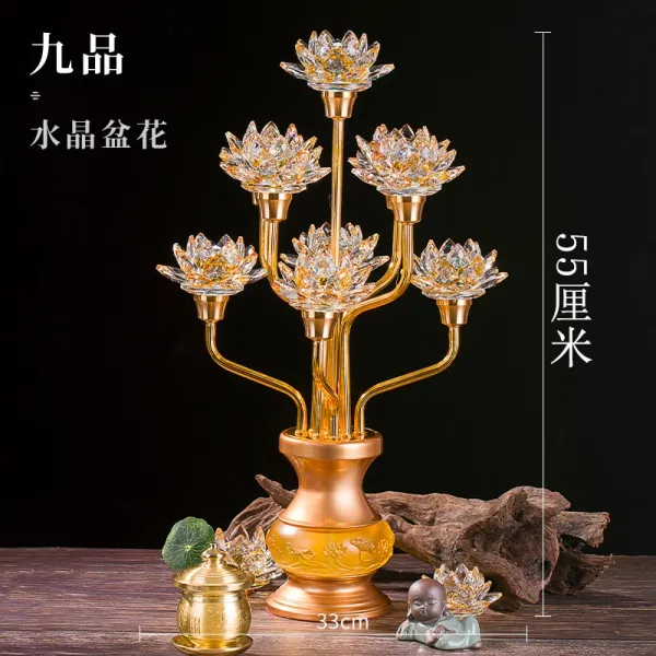 조명 불교 레인보우 부처에게 공양함 불공등 연꽃등장명불 앞 전등을 공급함 사찰이다 빅 공덕 53cm9 품 크리