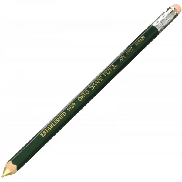 Ohto 기계적인 연필 나무 샤프 with Eraser 0.5 MM 그린 바디 (aps-280e-green)