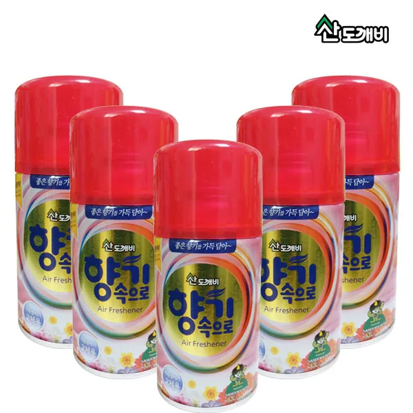 산도깨비 리필형 에어프레셔 향기속으로 향캔 290ml x 택일 5개, 라벤더향x5개