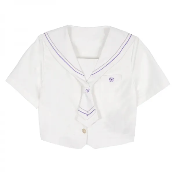 마멜뷰 일본 교복 코스프레 스쿨룩 【설청】현물 오리지날 고별 제복관 보라색 썸머