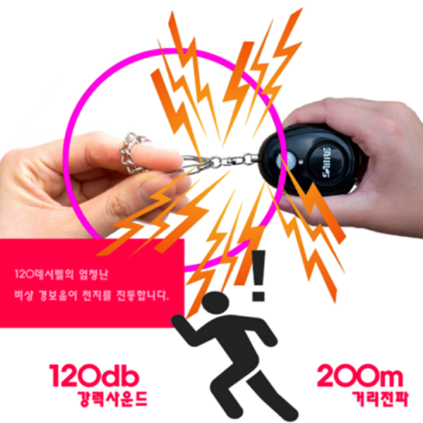 호신용품 동작감지원룸경비 강력경보음 발생 휴대용 빈집털이범 소음유발퇴치기 동작감지경보기, 1개
