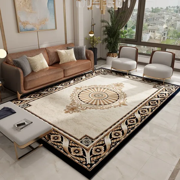 신사개피아노전시실 거실 양탄자 주문 유럽식 경사 고밀서재 침대융단 신 중국식 양모 융단 침실 침대융단 1777BK 1.6 2.3m 직방