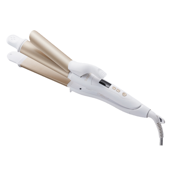 SALONIA 봉 고대기 직권투웨이 머리상하지 않는 전기 권봉 큰 권 에그롤 헤드 물방울누늬 32MM, SL2AC 샴페인