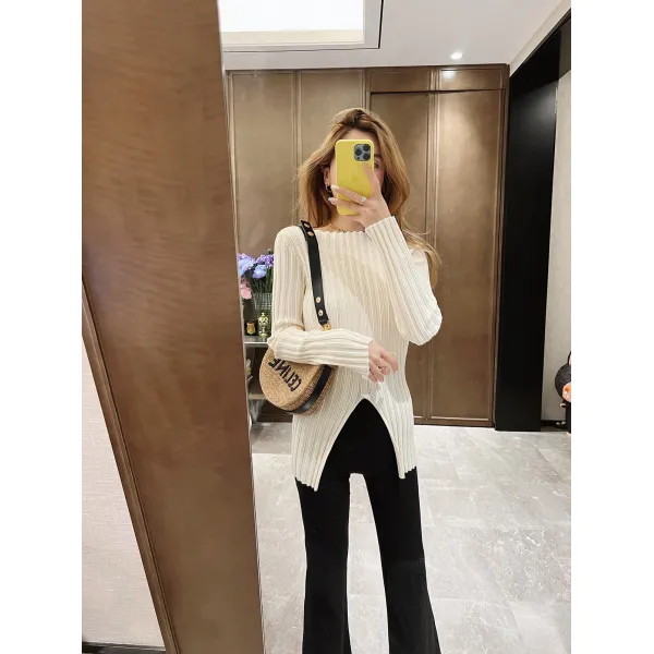 체형커버니트 ZOWZOW 사레가 들리다 애고추 세로 왕골 하이 스판 앞트임 슬릿 4975248314
