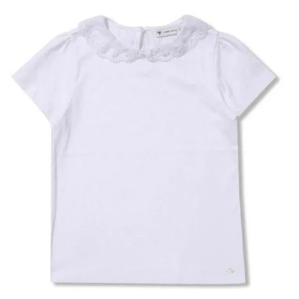 모다까리나 레이스 카라 티셔츠 M2025t532 Nc