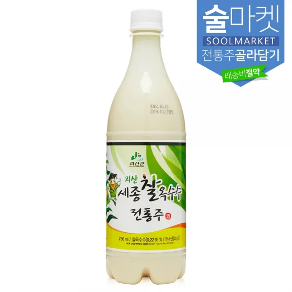 술마켓 200여종 유명 전통주 내맘대로 골라 담기 합배송, 1병, 조은술 세종 괴산 찰옥수수주 6도 750ml 막걸리형 전통주
