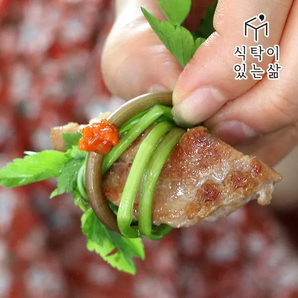 식탁이있는삶 [강레오의 선택]청도 무농약 한재미나리 400g+무항생제 삼겹살400g, 1