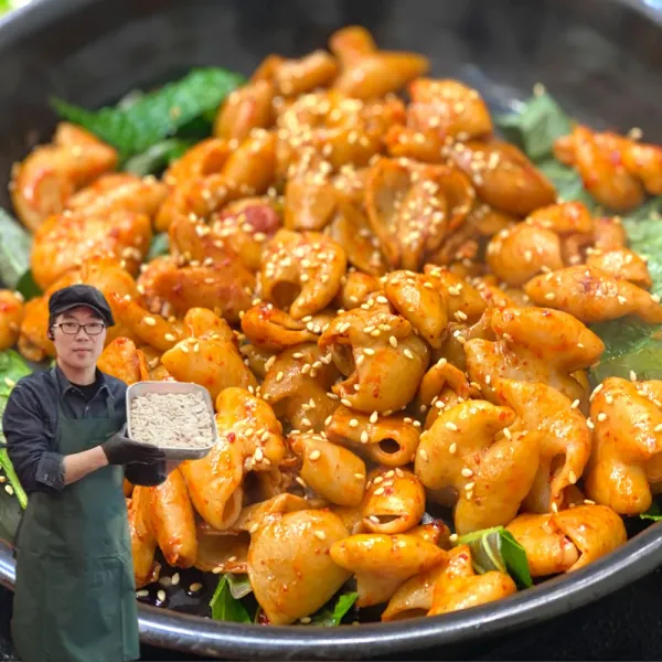 소름돋게 맛있는 잡내없고 불맛가득한 직화 양념돼지곱창 알곱창 볶음 200g 5팩 구매시 1팩 서비스, 바싹 직화 알곱창 볶음 200g