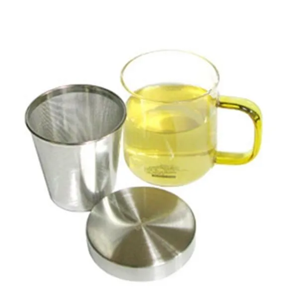 [2개묶음 할인]사마 녹차 뚜껑 머그잔 350ml 차망 물컵 찻잔 필터컵 JWK-95844 차거름망컵 머그컵