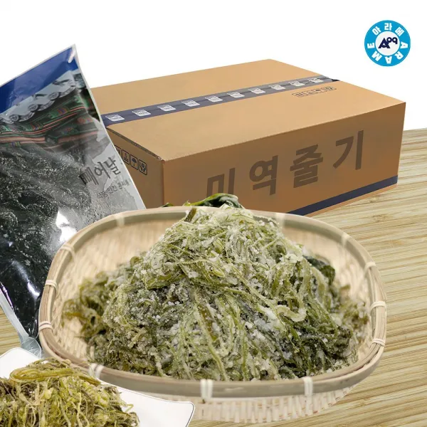 FOOD염장미역줄기 2kg x 5봉 염장미역줄기 염장곰피미역 염장미역 염장쇠미역 전통미역 완도미역FW47056B, 1