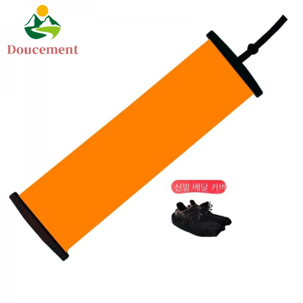 Doucement 소음 걱정없는 코어 허벅지 유산소 운동기구 런닝 슬라이드 보드 포함하다 전용덧신+보관가방, 오렌지 180*50*0.4cm