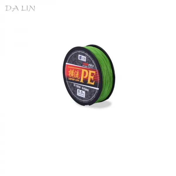 [해외 직송]DALIN 큰 망치줄 100mpe 메인라인 랠리라인 8단 물물림방지 낚시자선어선 XT03 A8, 그린8PE 100M