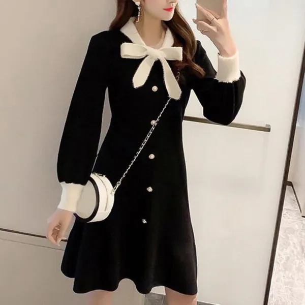 뉴스타일 여자 미디원피스 봄신상 니트 원피스SI1730