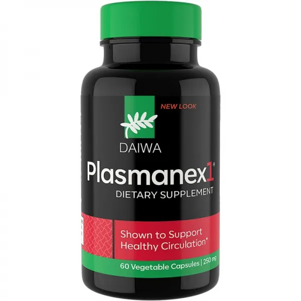 Daiwa Plasmanex 1 – 혈액 순환 보조제 – 순환 다리 및 정맥 건강을위한 천연 보조제 60 식물성 캡슐