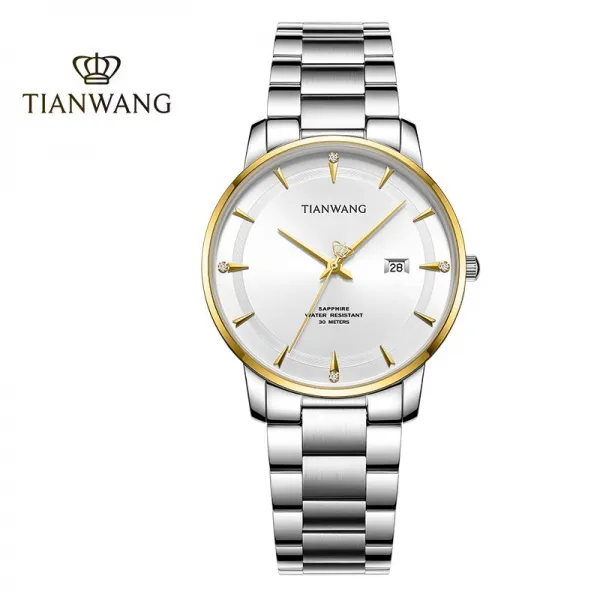 천왕성 표 (TIAN WANG) 시계점 과 같은 심 플 하고 모던 한 강철 띠 커 플 의 시 계 를 나타 내 는 석영 시계 금권 강철 띠 남자 표 31127.