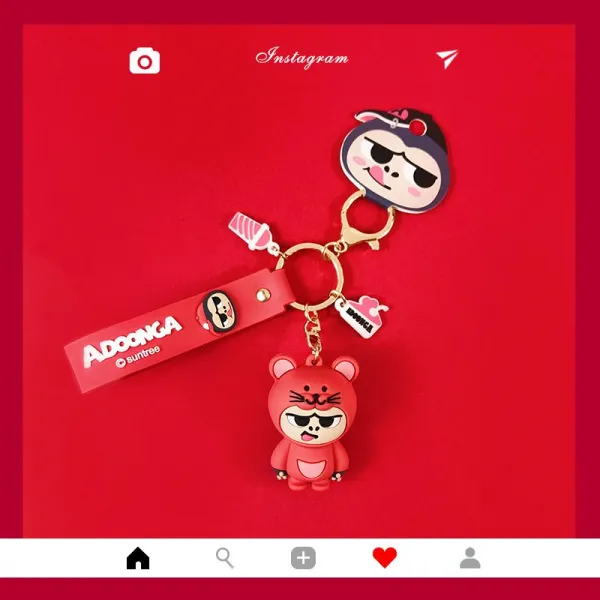 레니몰 퍼터키퍼 정판 쥐뿔도 없는 놈팡이 여성 큐트 INS 인싸템 자동차열쇠 남자 독창적 가방 피규어, 정판 쥐뿔도 없는 놈팡이 -성 년 쥐