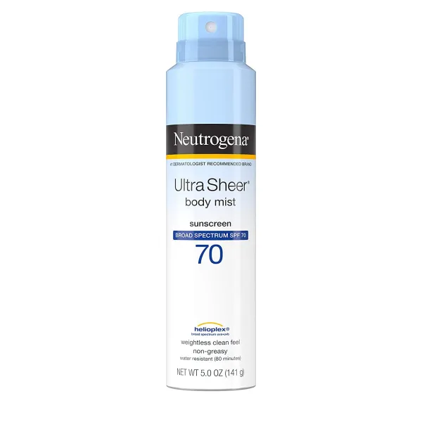 neutrogena 과격파 깎아지르다 spf#70 몸 안개 전체 도달 스프레이 5 온스 (148ml) (2 팩)