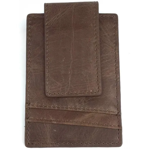 Heiye 머니 클립 가죽 지갑 남성 슬림 전면 포켓 RFID 차단 카드 홀더 슈퍼 강한 자기