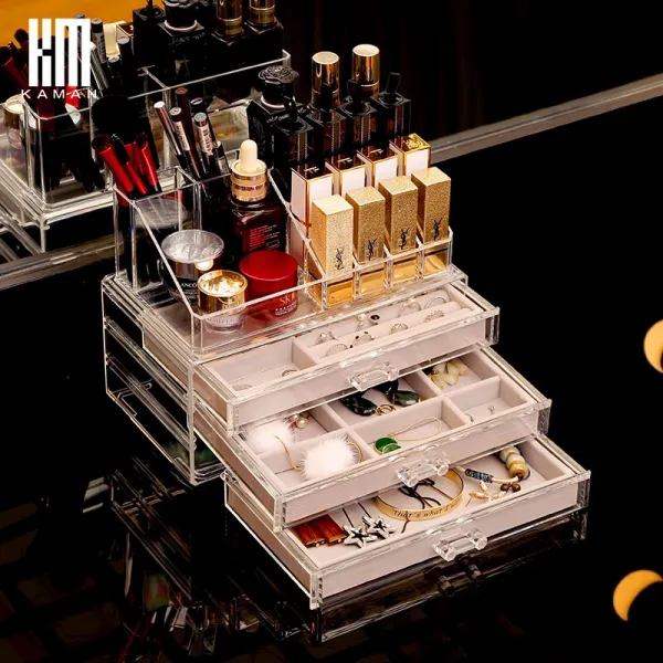 kaman 네트 레드 패킷 투명 약세서리 귀걸이 립스틱 수납함 아크릴링 귀걸이 정리