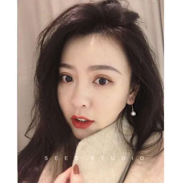진주귀걸이를 가치를 초과 들다 무드 있다 취교 누이동생 타입 롱 스윗 4K 도금 심플 악세사리 드롭귀걸이